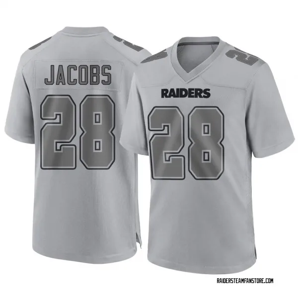 Youth Nike Josh Jacobs Gray Las Vegas Raiders Atmosphere Game Jersey