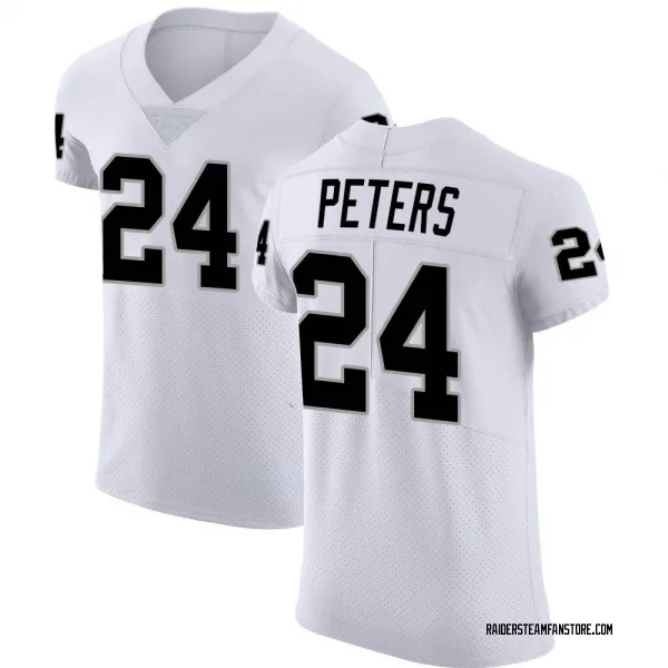 Men's Marcus Peters Las Vegas Raiders Elite White Vapor Untouchable Jersey