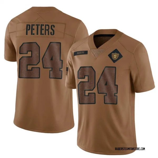 Men's Marcus Peters Las Vegas Raiders Limited Brown 2023 Salute To Service Jersey