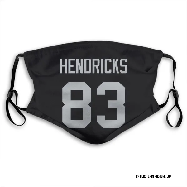 Ted Hendricks Las Vegas Raiders Black Jersey Name & Number Face Mask