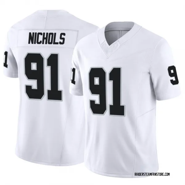 Bilal Nichols Las Vegas Raiders Men's Name & Number Logo Long Sleeve T-Shirt  - Ash